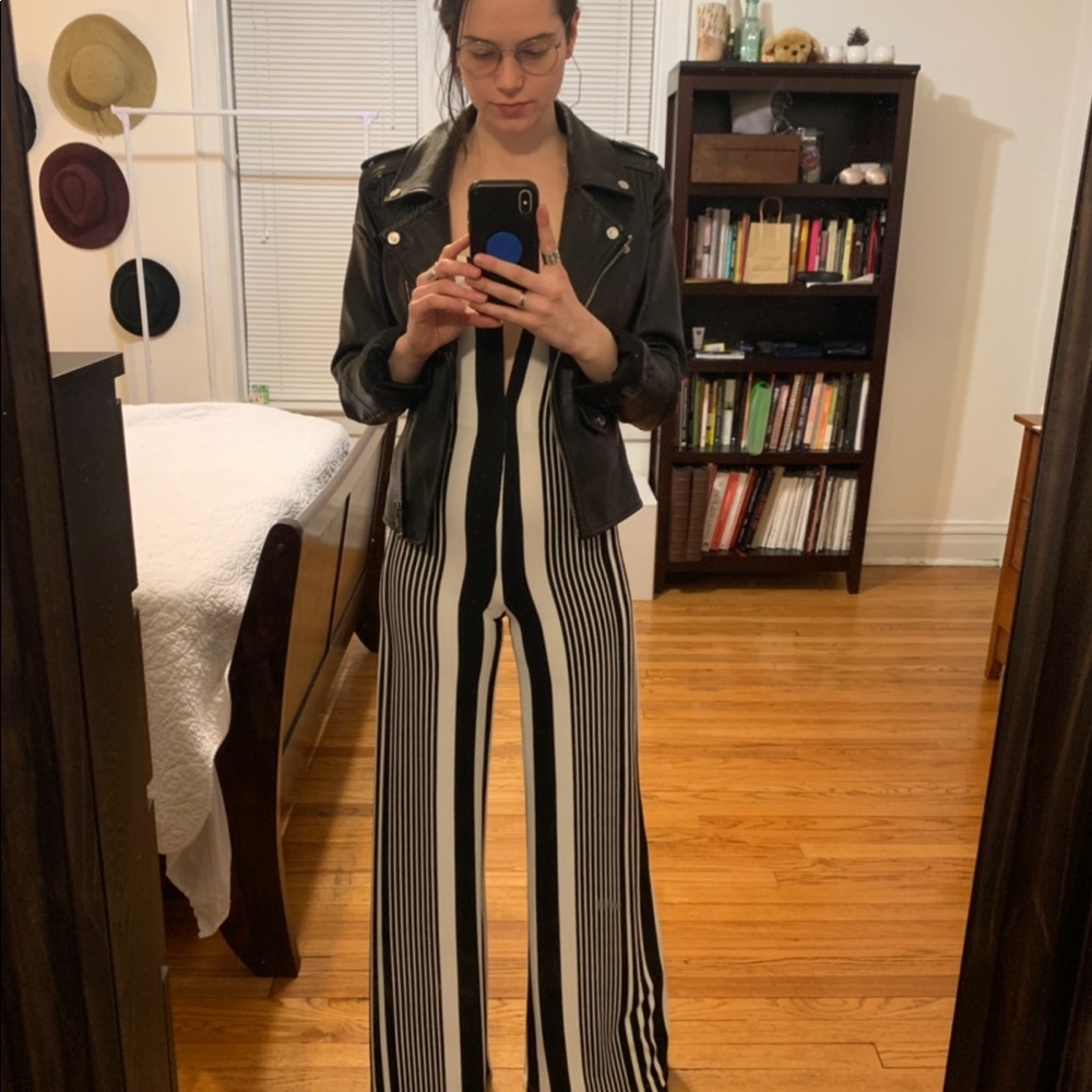 Akira Black and White Jumpsuit